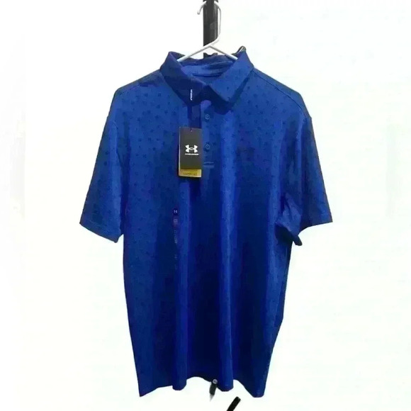 👔 NWT Royal Blue w/blk accent, Under Armour®️ Polo - Picture 1 of 5
